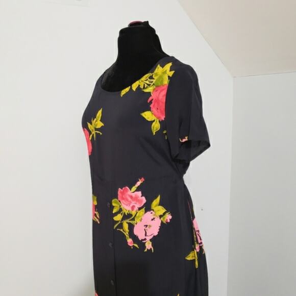 A Pea in The Pod Maternity Black Short Sleeve Scoop Neck Maxi Dress Small - Picture 6 of 12